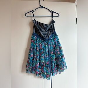 Striped and floral dress